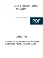 Management of 4th Stage of Labor