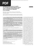 Validación de Las Versiones en Español de La Montgomery-Asberg Depression Rating Scale y La Hamilton Anxiety Rating Scale para La Evaluación de La Depresión y de La Ansiedad