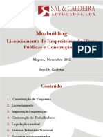 Licenciamento Empreiteiros em Moçambique