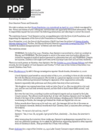 12/4/13 Letter To Pennsylvania State Senate Leaders Re: False Claims in State Resolution Honoring Carol Spizzirri and Save-A-Life Foundation