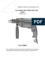 Manual BAsico de Taladro Mod. GSB 13-RE Mca Bosch