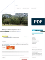 Weblogic Admin Sample Resume 2