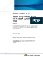 Report Programming Model For Microsoft Dynamics AX 2012