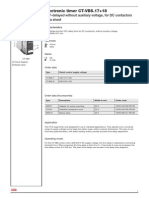 Electronic Timer CT-VBS.17+18: OFF-delayed Without Auxiliary Voltage, For DC Contactors Data Sheet