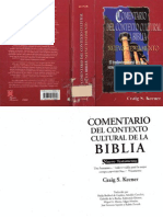 Comentario Del Contexto Cultural de La Biblia NT (C.S. Keener)