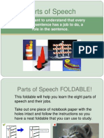 Parts of Speech Foldable Power Point