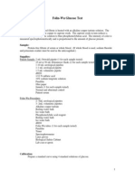 Folin-Wu Prodedure of Glucose Estimation