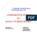 Bajaj Vs Hero Honda Project Report