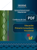 Cuaderno de Concrecion Primaria Comunitaria Vocaional Profocom Bolivia