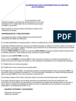 Procedimiento de Calibracion para Cronómetros de Disparo Electrónico