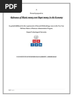 Paper Money Vs Plastic Money Report