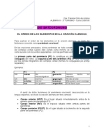 El Orden de Los Elementos en La Oración Alemana PDF