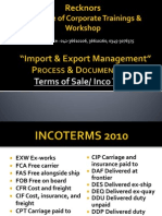 Incoterms Import & Export Management