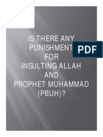 Is There Any Punishment For Insulting Allah and Prophet Muhammad (Pbuh) ?