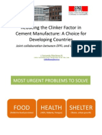 Reducing The Clinker Factor in Cement Manufacture