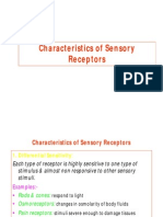 Characteristics - Sensory Receptorsac