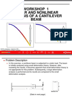 Linear and Nonlinear Analysis of A Cantilever Beam Using Marc Mentat