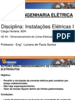 UE 4 - Dimensionamento de Linhas Elétricas - Instalações Elétricas I