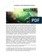 Como Viver Um Estilo de Vida Missional Na Prática