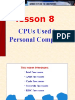 Lesson 8: Cpus Used in Personal Computers