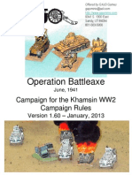 Operation Battleaxe: Campaign For The Khamsin WW2 Campaign Rules