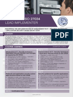 ISO 27034 Lead Implementer - Four Page Brochure