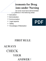 Requirements For Drug Calculations Under Nursing