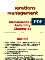 Operations Management (OPM530) C11 Maintenance