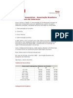 Honorários Designer de Interiores - Pela ABD