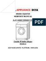 Equator Combination Washer-Dryer Service Manual 3710 