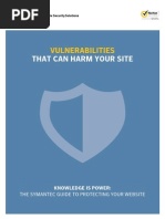 That Can Harm Your Site: Vulnerabilities