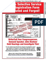 Washington Times Ad - 2nd Week: Obama's Sel Service Draft Reg Form Back Dated & Forged - 16dec2013 - Demand Speaker Boehner Act!