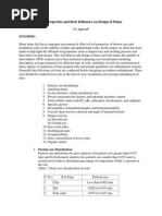 Soil Properties and Their Influence On Design of Dams