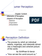 Consumer Perception: Chapter Content Elements of Perception Aspects of Perception