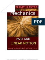 E-Book, Mechanics Part One 'Linear Motion', Revision Notes From A-Level Maths Tutor