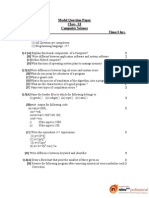 Model Question Paper Class-XI Computer Science M.M.:70 Time:3 Hrs