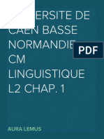 CM Linguistique L2 Chap. 1: Éléments de Morphosyntaxe Espagnole.