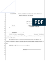 Nevada - in Forma Pauperis Application Form