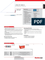 Fischer FIS VT 380C Chemical Anchorage Joint