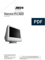 Mitsubishi Diamond Pro 920 19" Monitor Manual