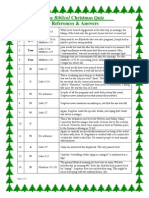 The Biblical Christmas Quiz References and Answers