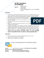 SAP PM SAMPLE Resume