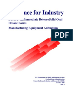 Oral Solid Dosage Manufacturing Guidance