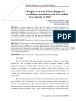 Liberdade Religiosa em Um Estado Religioso: Liberalismo e Catolicismo Nos Debates Da Assembleia Constituinte de 1823 - Françoise Jean de Oliveira Souza