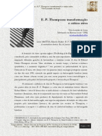 Resenha: E. P. Thompson: Transformação e Crítica Ativa