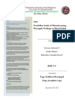 Feasibility Study of Manufacturing Pineapple Peelings As Metal Polish