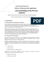 Planning and Scheduling in The Process Industry: Consolidated Review of Research and Applications