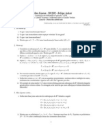 Algebra Linear II - Lista 02