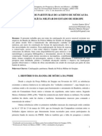 Catalogação de Partituras Do Acervo de Músicas Da Banda Da Polícia Militar Do Estado de Sergipe