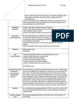 Lesson Plan Form Reading Summary